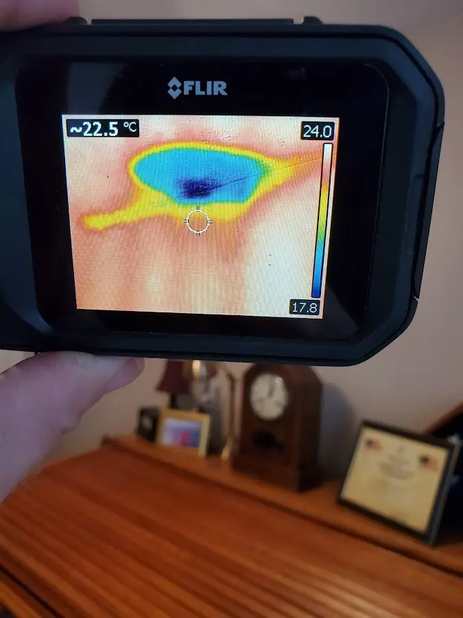 Thermal imaging inspection for water damage in Davis